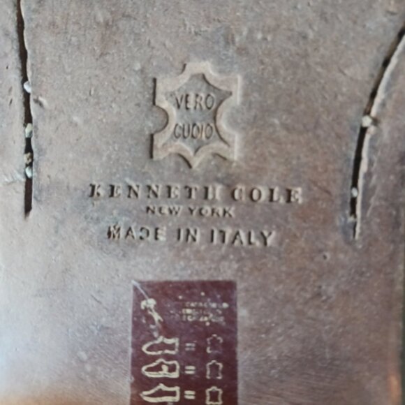 Kenneth Cole New York Mens Dress Shoes Size 11.5 Cognac Leather Oxford Lace up - Picture 11 of 11